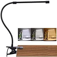 LED Lámpara De Mesa Escritorio- Luz De Lectura Con Abrazadera USB Portátil Flexible Regulable Con 3 Modos De Iluminación…